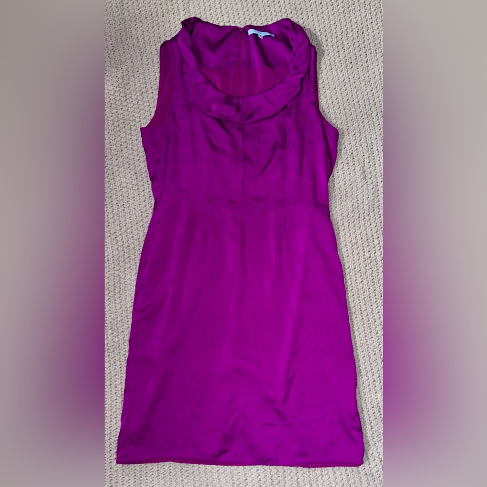 Antonio Melani Purple Silk Sheath Dress Size 10